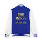 Letterman Jacket — GOD MONEY POWER Varsity Jacket