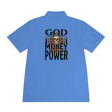 God Money Power- Skull Graphic Polo Shirt