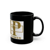 Gold GMP Logo Black Coffee Mug — Good Money Power 11oz/15oz