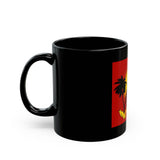 Black Mug — "God Money Power" Retro Palm Tree Design (11oz, 15oz)