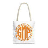 Tote — GOD MONEY POWER (GMP) Orange Logo All-Over Print