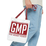 GMP Tote Bag — God Money Power Red Logo All-Over Print Tote