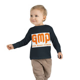 Toddler Long Sleeve Tee — GMP "God Money Power" Orange Graphic