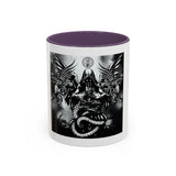 Angel Of Death- Gothic Grim Reaper & Serpent Accent Coffee Mug — Dark Fantasy Skull Art