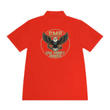 Eagle Logo Polo Shirt — "God Money Power (GMP)" Chest & Back Athletic Polo