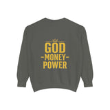 GMP "God Money Power" Sweatshirt — Gold Foil Graphic Crewneck