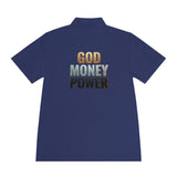God Money Power Polo — Men's Athletic Golf/Casual Shirt
