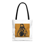 Religious Graphic Tote Bag — "God Money Power" Spiritual Streetwear Tote