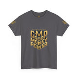 T-Shirt — Gold 3D 'Good Money Power' Graphic Tee