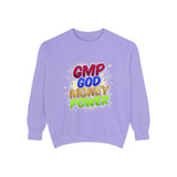 GMP God Money Power Colorblock Sweatshirt — Inspirational Faith & Hustle Crewneck