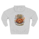 Pumpkin Power Hoodie — 'God Money Power' Halloween Graphic Hoodie