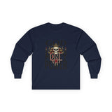 God Money Power- Skull Ultra Cotton Long Sleeve Tee