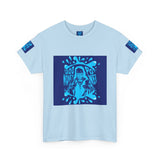 God Money Power Graphic Tee — Blue Urban Streetwear T-Shirt
