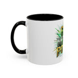Accent Coffee Mug — "God Money Power" Bold Graphic Ceramic Mug