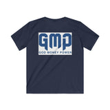 Kids Tee — GMP (God Money Power) Christian Faith Youth T‑Shirt, Inspirational Religious Graphic