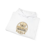 God Money Power Hoodie – Gold Globe Graphic Religious Streetwear