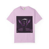 Angel Of Death- T-Shirt — Gothic Angel Wings Graphic Tee (Purple Reaper Design)