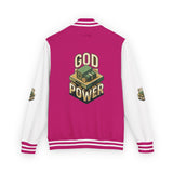 God Power Letterman Jacket — Retro Faith Varsity Coat