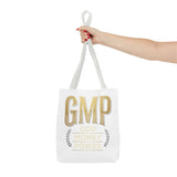 GMP Tote Bag - "God Money Power" Gold Lettering Inspirational Canvas Tote