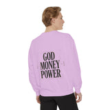 Sweatshirt — GOD MONEY POWER Bold Graphic Crewneck