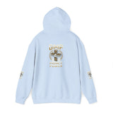 Money Power Hoodie — Gold Coin Stack Graphic Hooded Sweatshirt