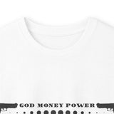 God Money Power Graphic Long Sleeve Tee