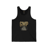 GMP (God Money Power) Gold Logo Tank Top — Inspirational Faith & Hustle Sleeveless Shirt