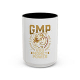 GMP God Money Power Accent Coffee Mug – Gold Tiger Design (11/15oz)