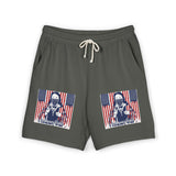 American Flag Graphic Sweat Shorts — Patriotic Fleece Lounge Shorts