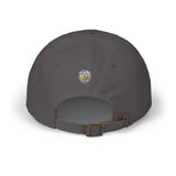 Money Stamp Dad Cap – White Embroidered Vintage Logo Hat