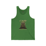 GMP Gold Throne Tank Top — Luxe Mythic Graphic Jersey Tank