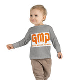 Toddler Long Sleeve Tee — GMP "God Money Power" Orange Graphic