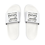 Men's Slide Sandals — 'GIMP God' Silver Logo Removable Strap Slides