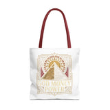 Tote Bag — 'God Money & Power' Pyramid Graphic Tote