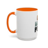 God Money Power Accent Coffee Mug — Inspirational Faith & Wealth Quote