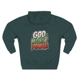 God Money Power Hoodie — Retro Bold Graphic Pullover