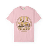 God Money Power T-Shirt — Bold Gold Graphic Tee