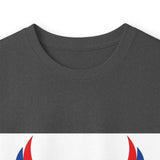 Long Sleeve Tee — "God Money Power" Patriotic Jesus Graphic