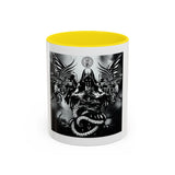 Angel Of Death- Gothic Grim Reaper & Serpent Accent Coffee Mug — Dark Fantasy Skull Art