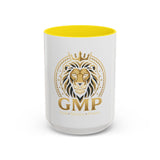Lion Crest Accent Coffee Mug — GMP Logo Gold Shield