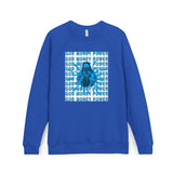God Money Power Graphic Sweatshirt — Blue Retro Anime Streetwear