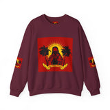 Crewneck Sweatshirt — 'God Most Power' Retro Palm Beach Graphic