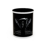 Angel Of Death Grim Reaper Black Accent Coffee Mug — Dark Gothic Scythe Design (11/15oz)