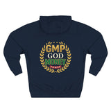 GMP God Money Power Hoodie — Retro Laurel Crest Graphic Hoodie