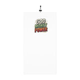 God Money Power Winter Neck Gaiter with Drawstring – Inspirational Cold-Weather Face Mask