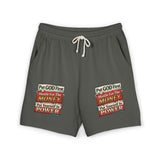 Fleece Sweat Shorts — "Put GOD First, Hustle for the MONEY" Graphic
