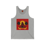 God Money Power Tank — Retro Jesus Palm Tree Graphic Sleeveless Top