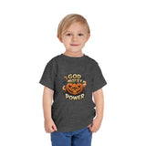 Toddler Tee — "God Money Power" Jack-o'-Lantern Halloween Shirt