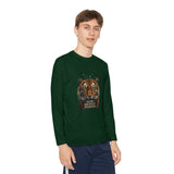 Youth Long Sleeve Tee — Tiger Face 'God • Money • Power' Graphic