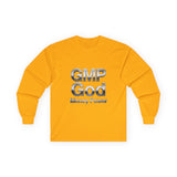 Long Sleeve Tee — GMP God "Money Power" Metallic Logo